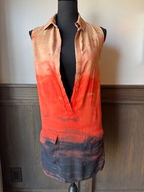 Moon & Sky tie dye swim suit cover up dress small